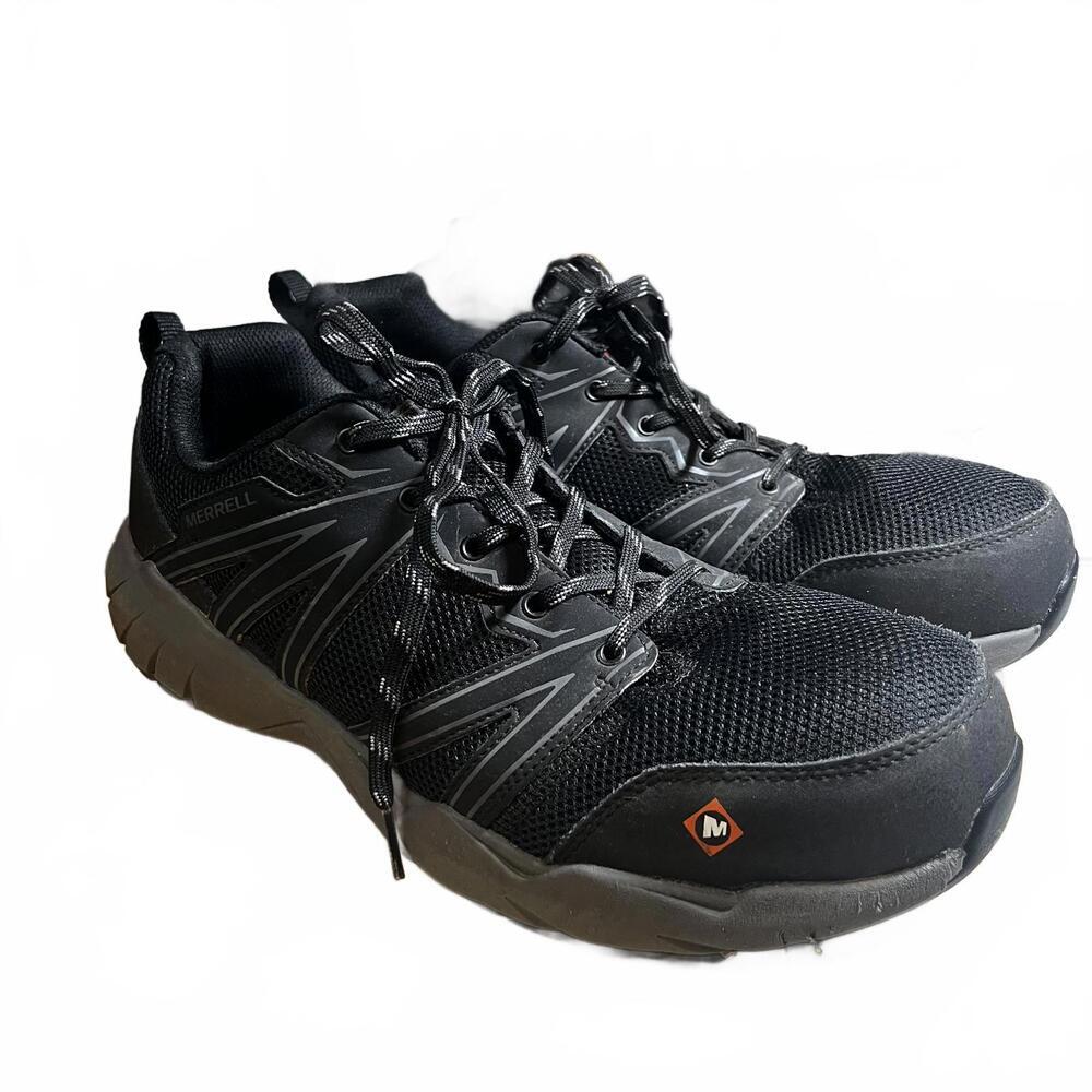 Merrell Men Full Bench Superlite Alloy Toe Work Sneakers Sz 12W